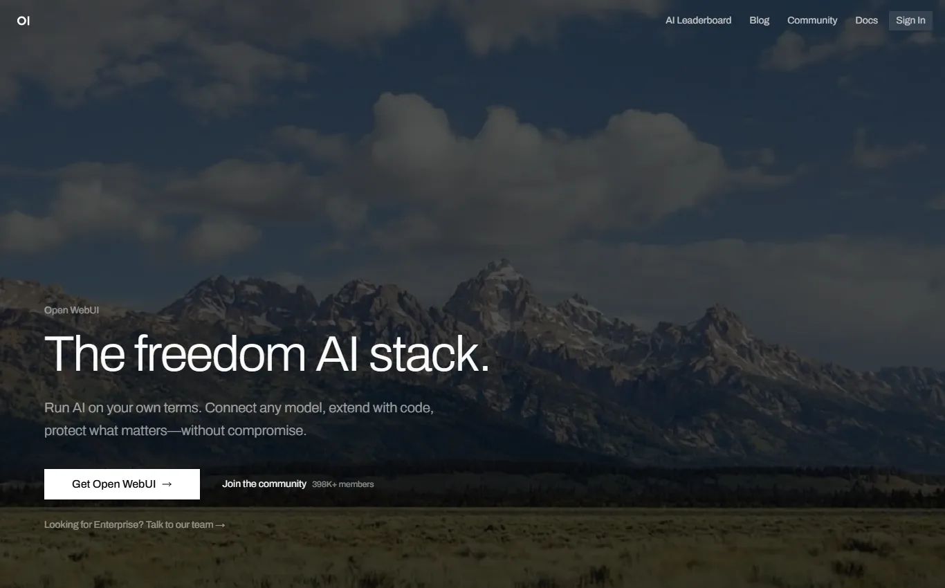 Open WebUI -- The freedom AI stack
