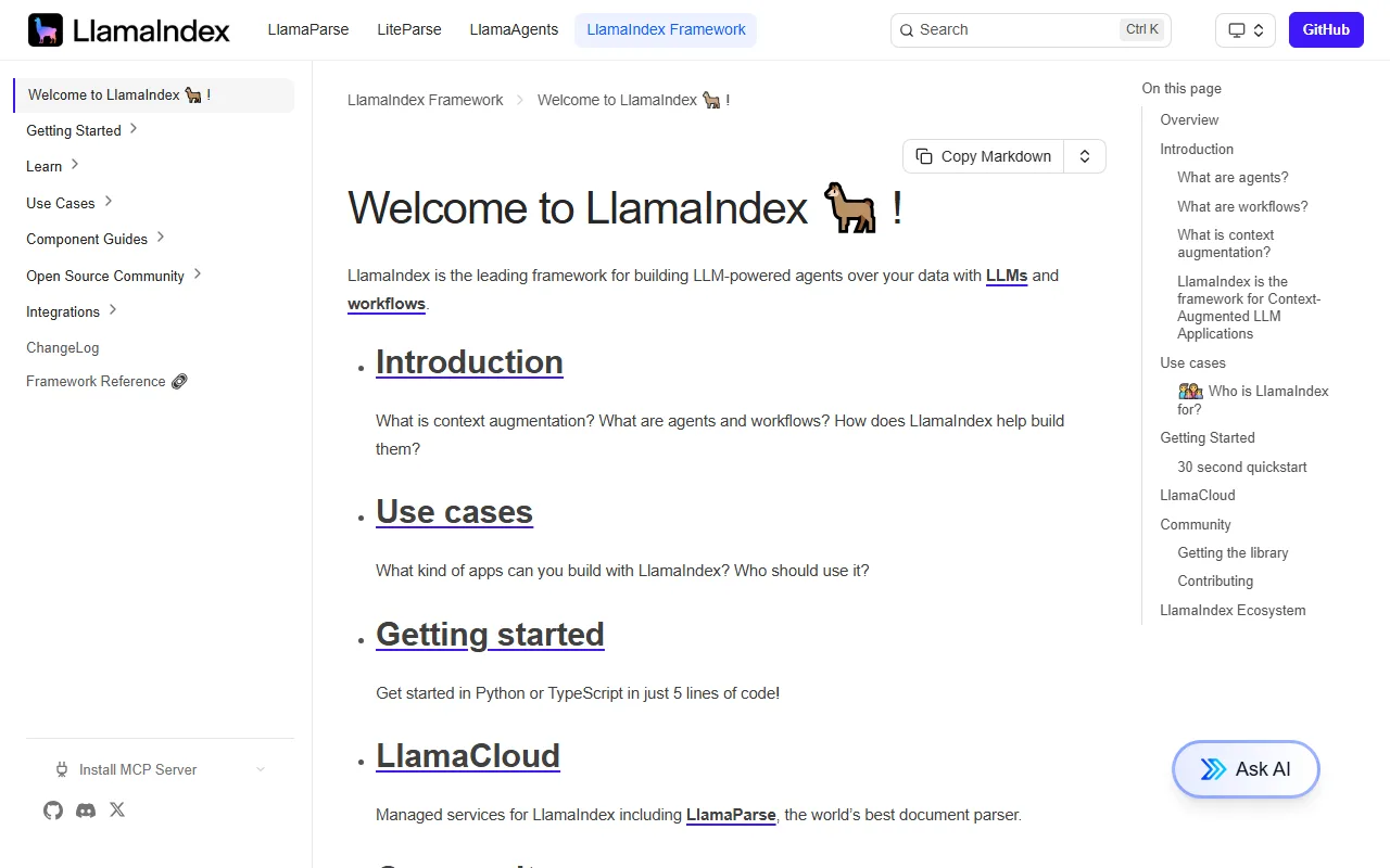 Documentación oficial de LlamaIndex