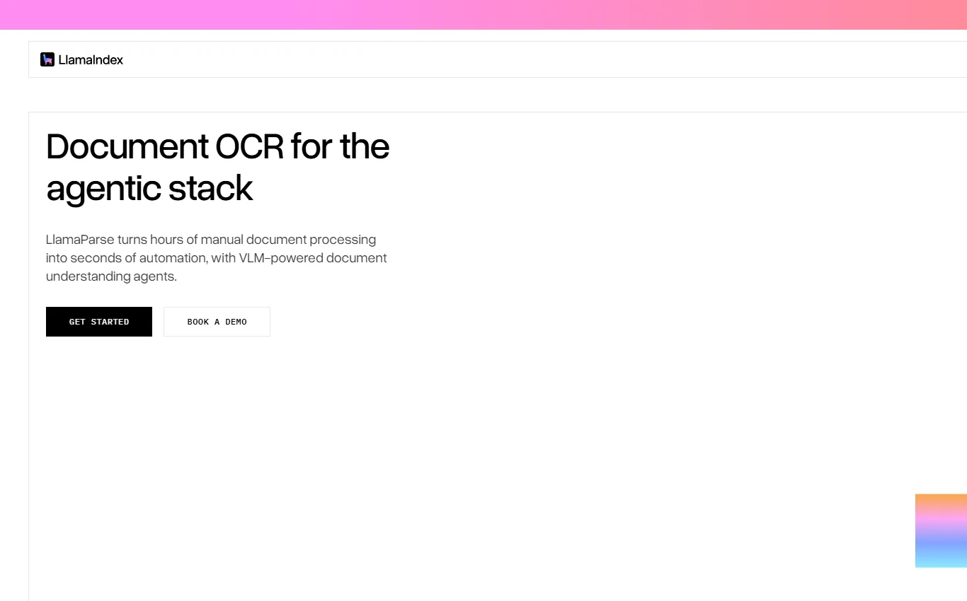 LlamaIndex -- Document OCR for the agentic stack